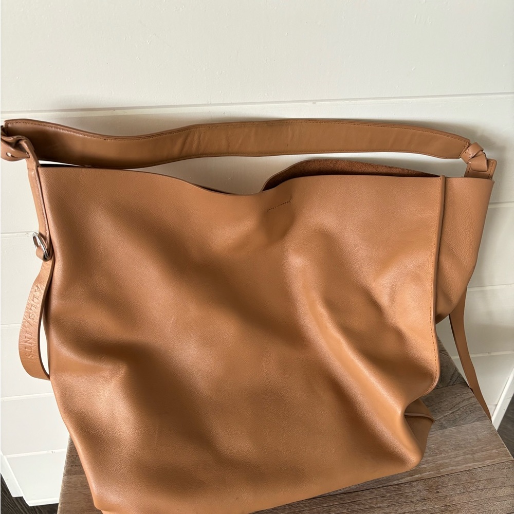 EUC All Saints Tan Leather Shoulder Bag